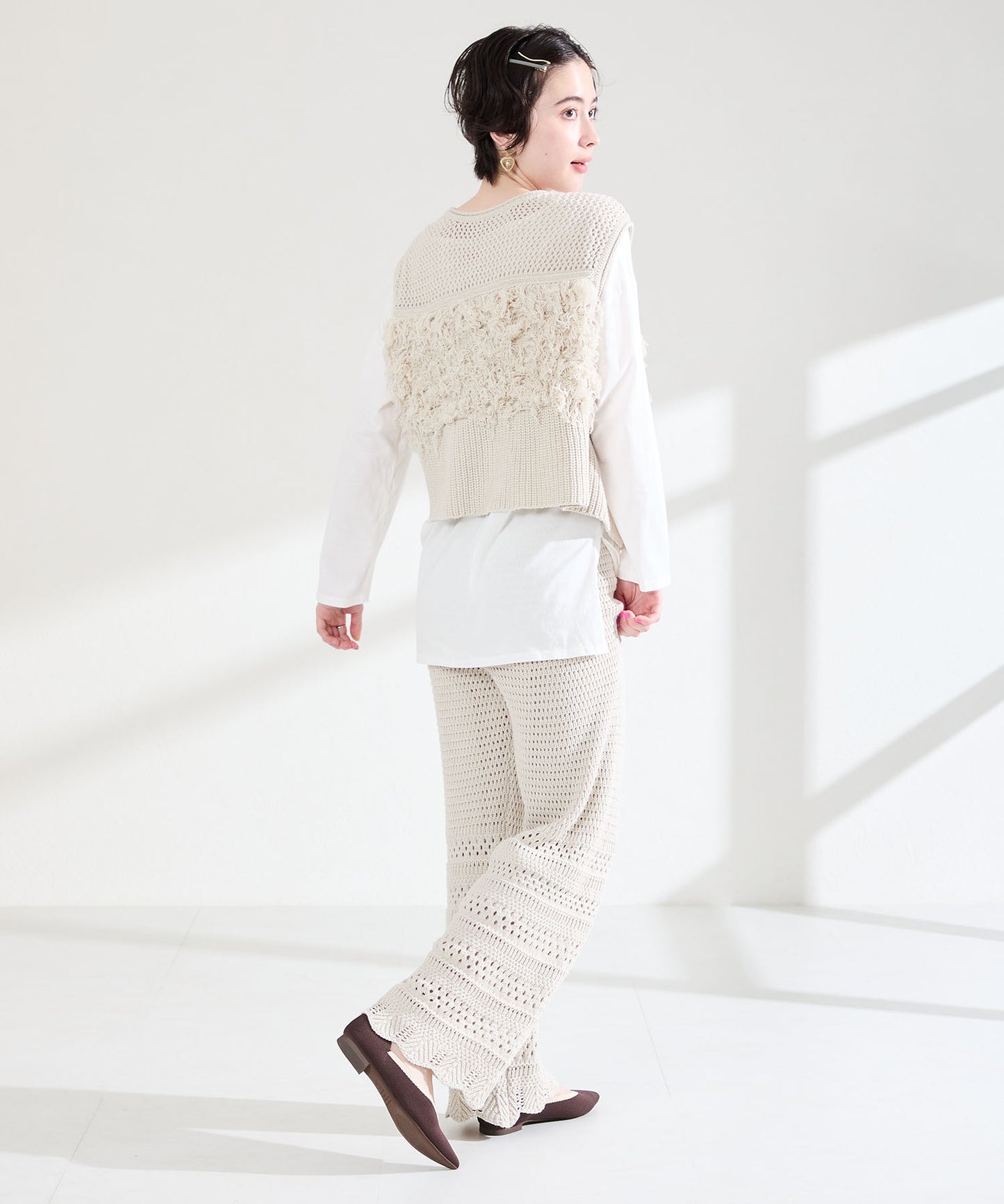 配色ニットパンプス/62107