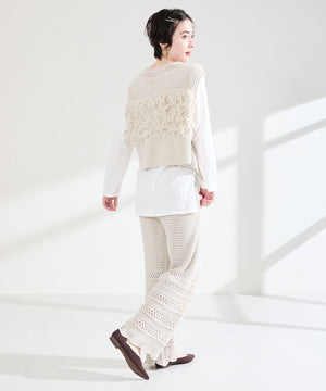 配色ニットパンプス/62107