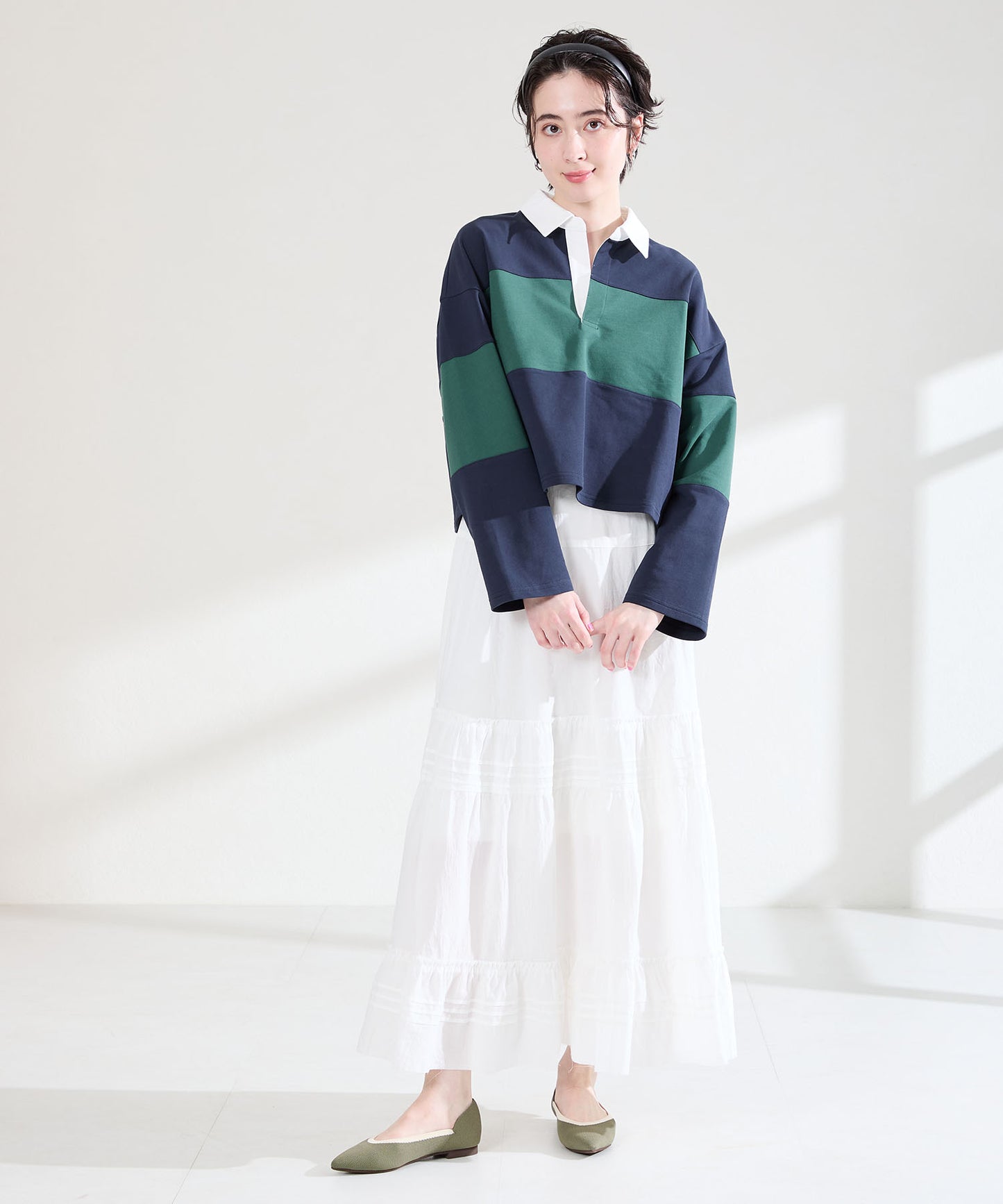 配色ニットパンプス/62107