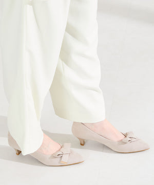 2wayリボンミドルヒールパンプス/62108