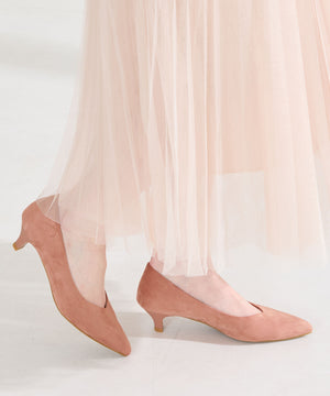 2wayリボンミドルヒールパンプス/62108