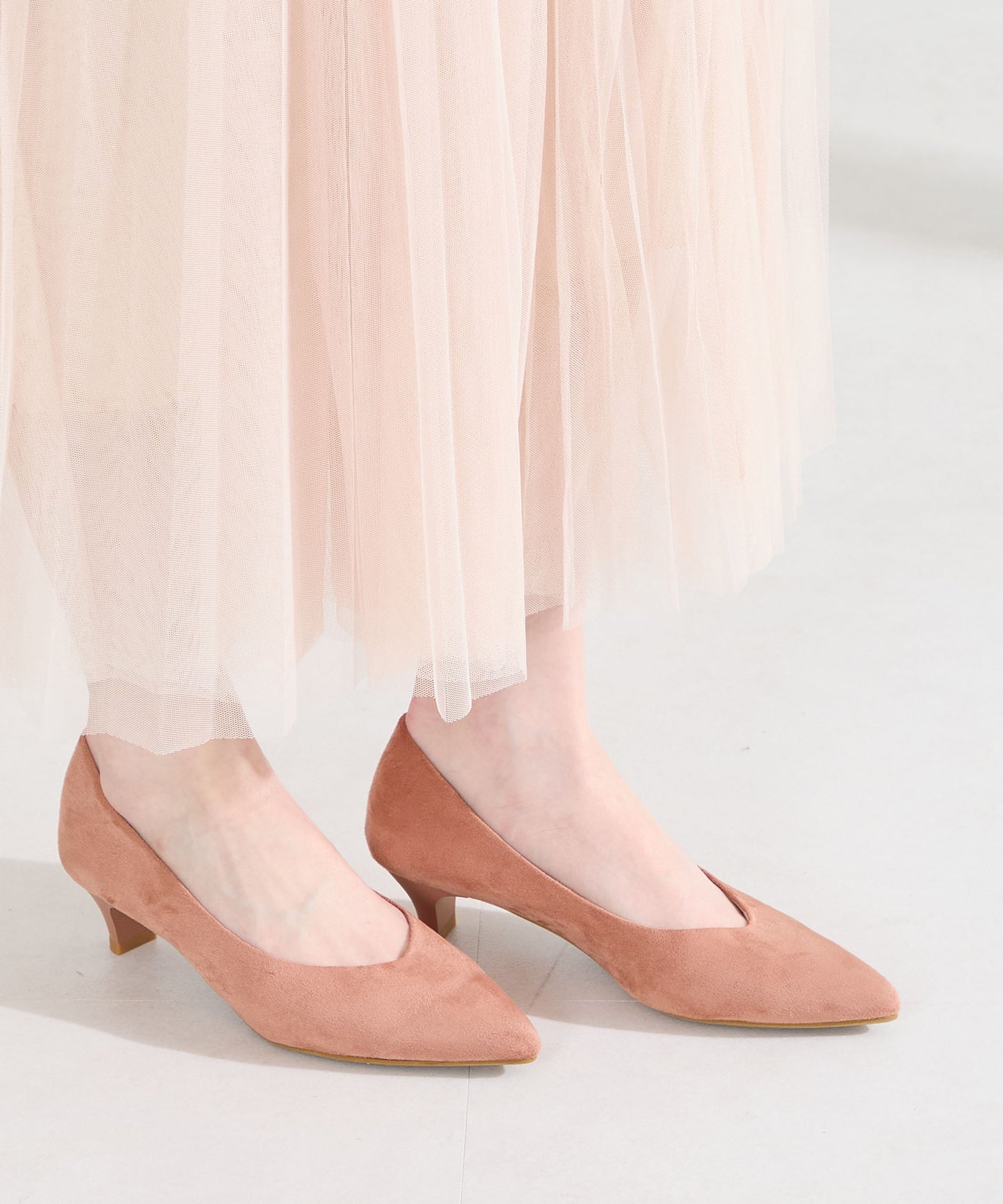 2wayリボンミドルヒールパンプス/62108