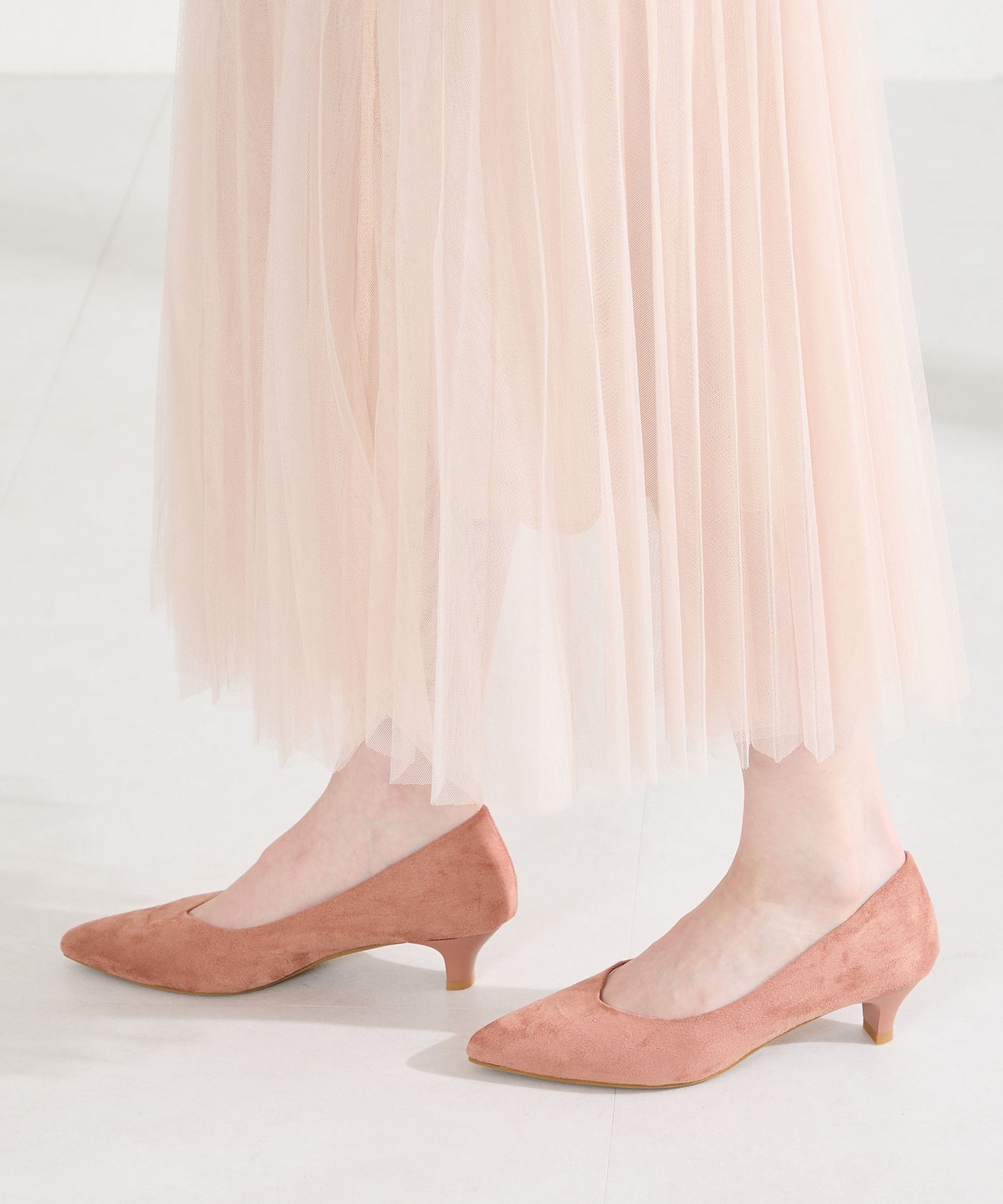 2wayリボンミドルヒールパンプス/62108