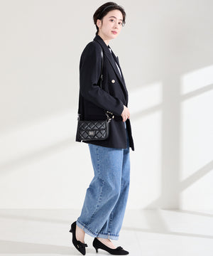 2wayリボンミドルヒールパンプス/62108