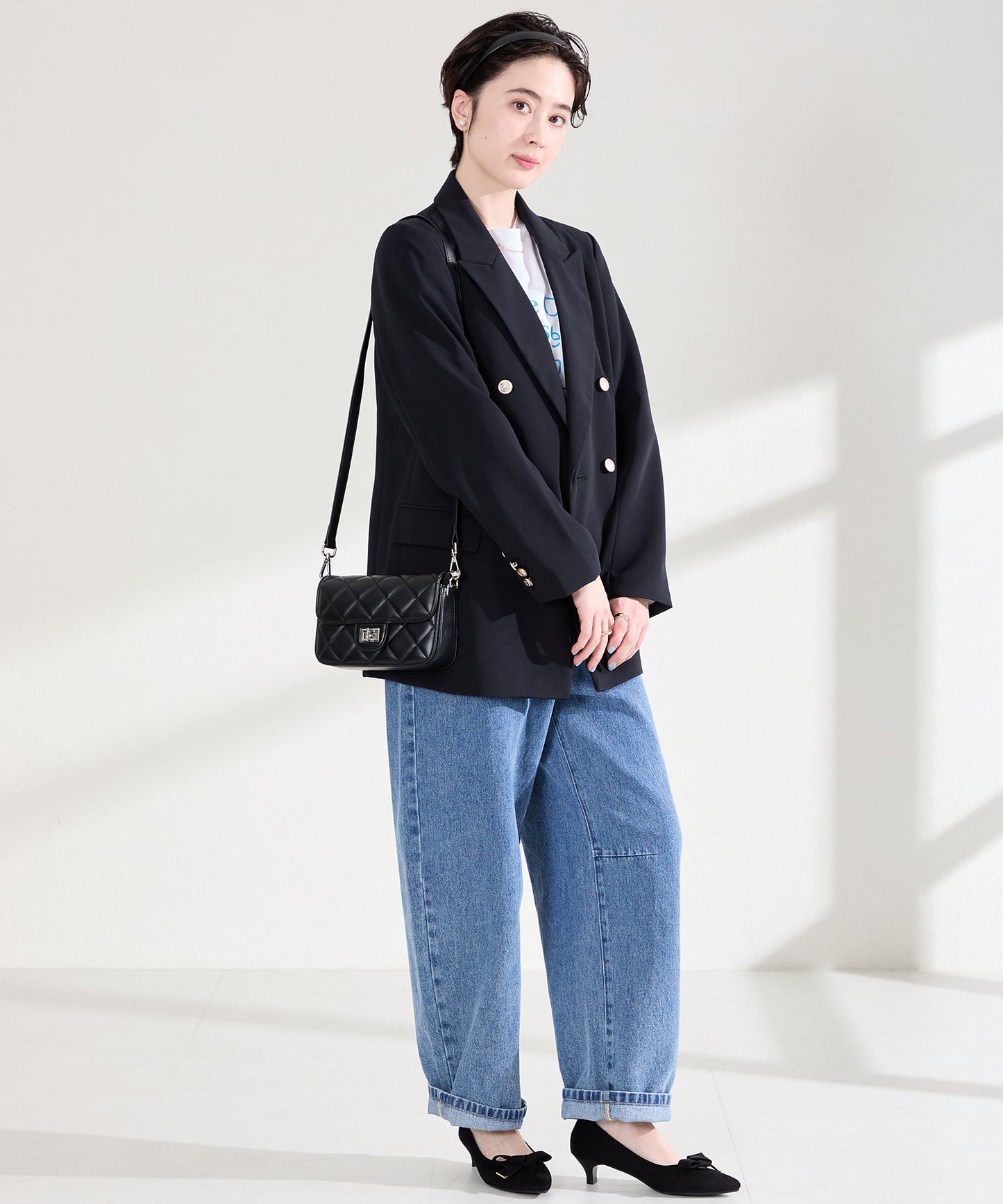 2wayリボンミドルヒールパンプス/62108