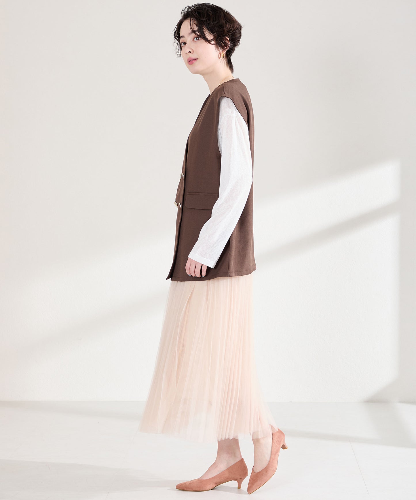 2wayリボンミドルヒールパンプス/62108