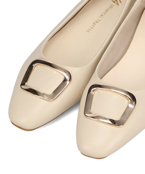 ゴールドモチーフフラットパンプス/62109