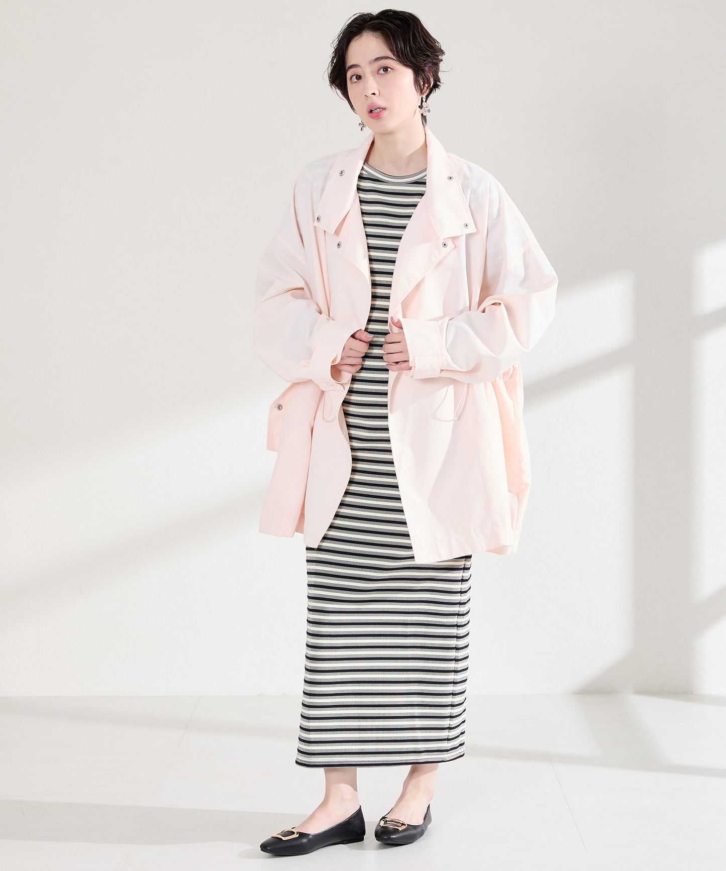 ゴールドモチーフフラットパンプス/62109