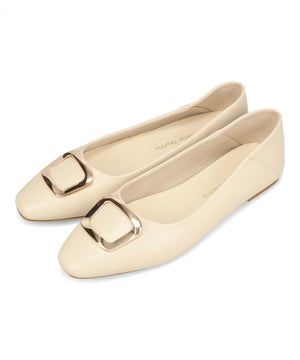 ゴールドモチーフフラットパンプス/62109