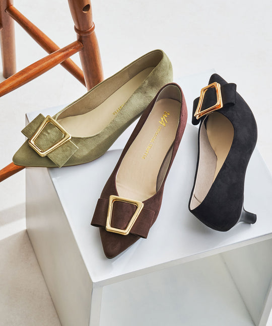 2wayリボンモチーフヒールパンプス/62112