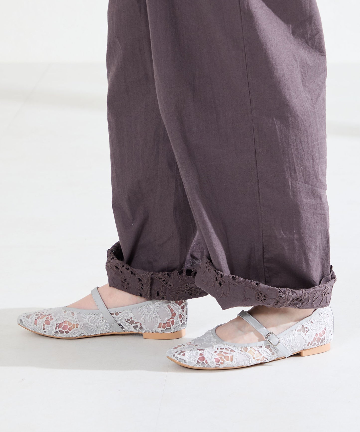 シアーレースメリージェーンパンプス/62114