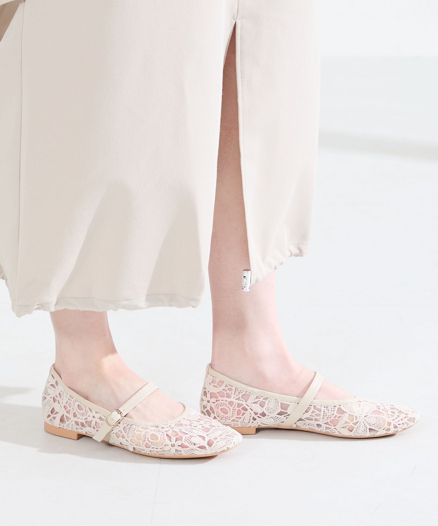 シアーレースメリージェーンパンプス/62114