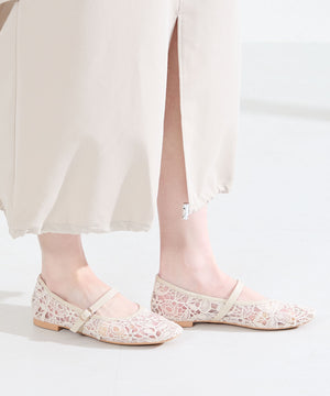 シアーレースメリージェーンパンプス/62114