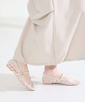 シアーレースメリージェーンパンプス/62114