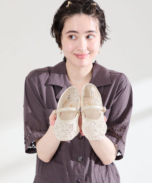 シアーレースメリージェーンパンプス/62114