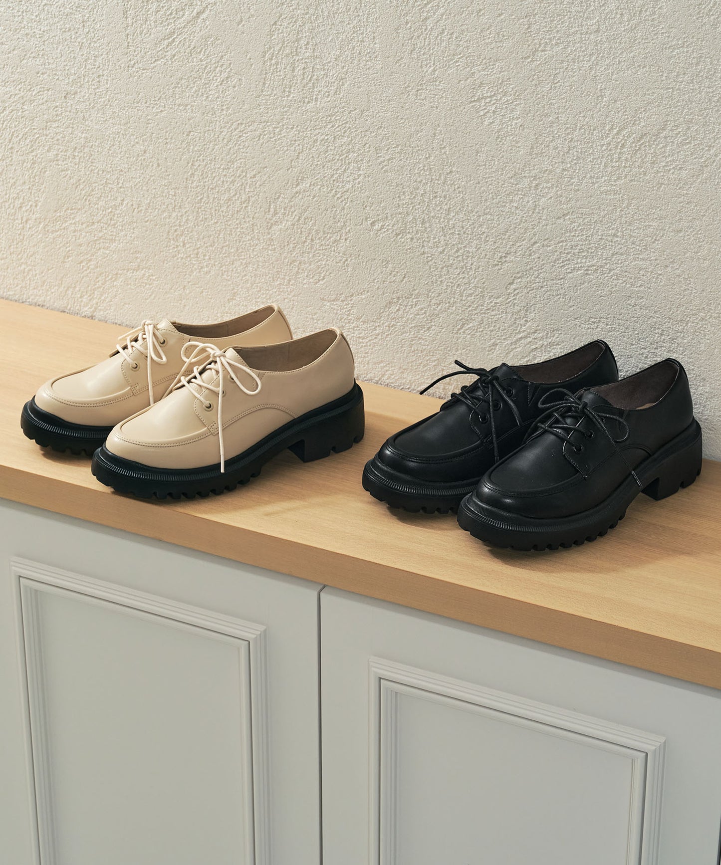 厚底レースアップシューズ/62117