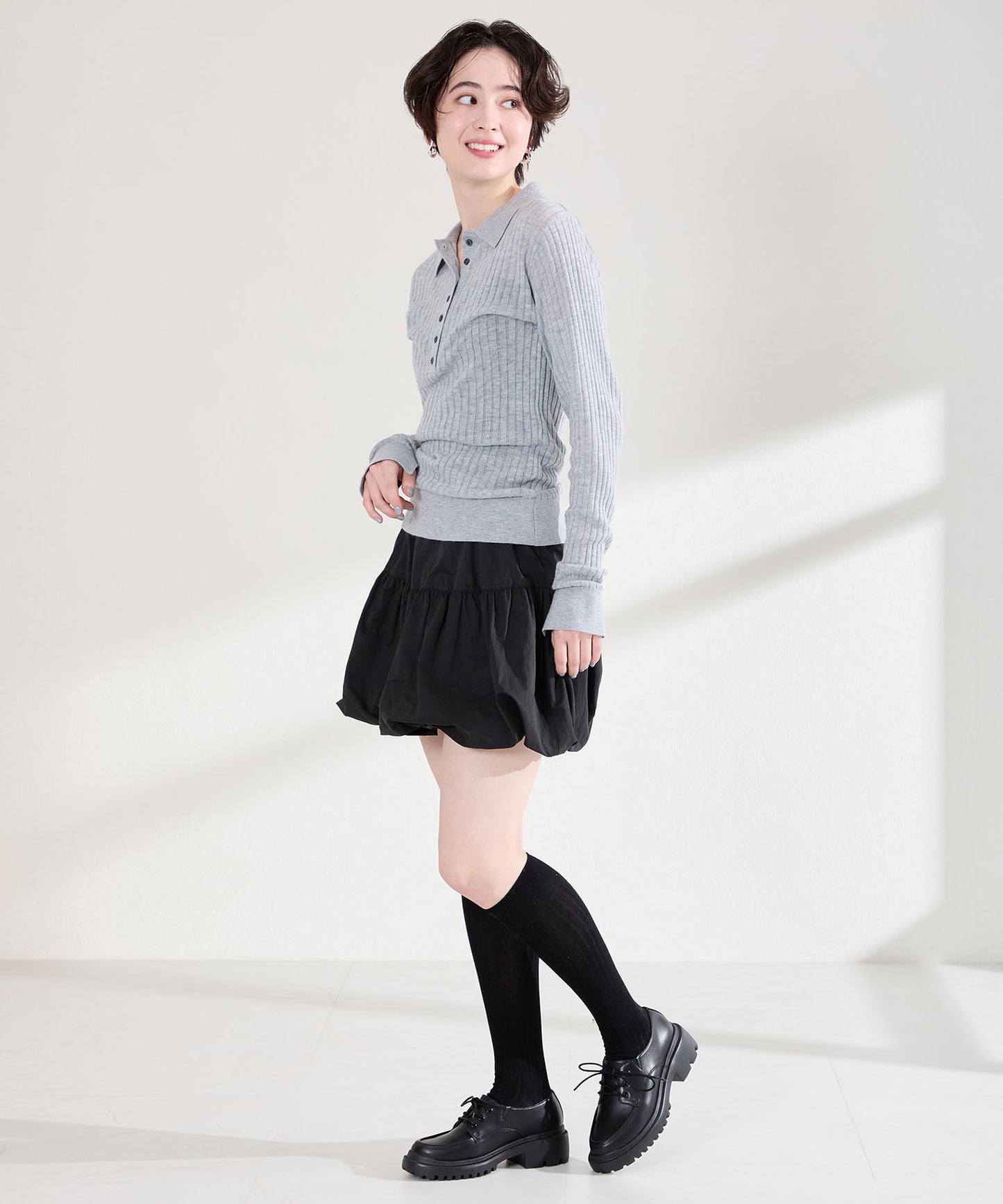 厚底レースアップシューズ/62117