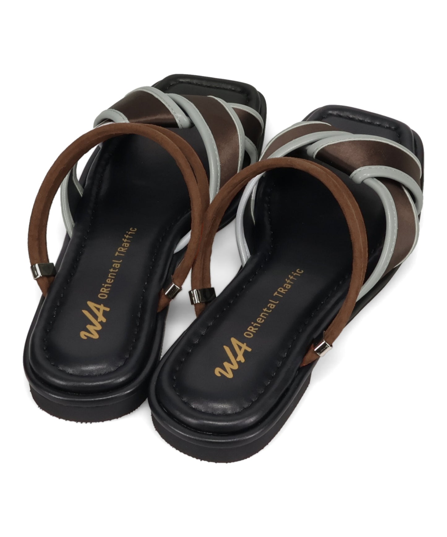 【WEB先行予約/5月中旬発売予定】バイカラー配色2wayミュールサンダル/62206