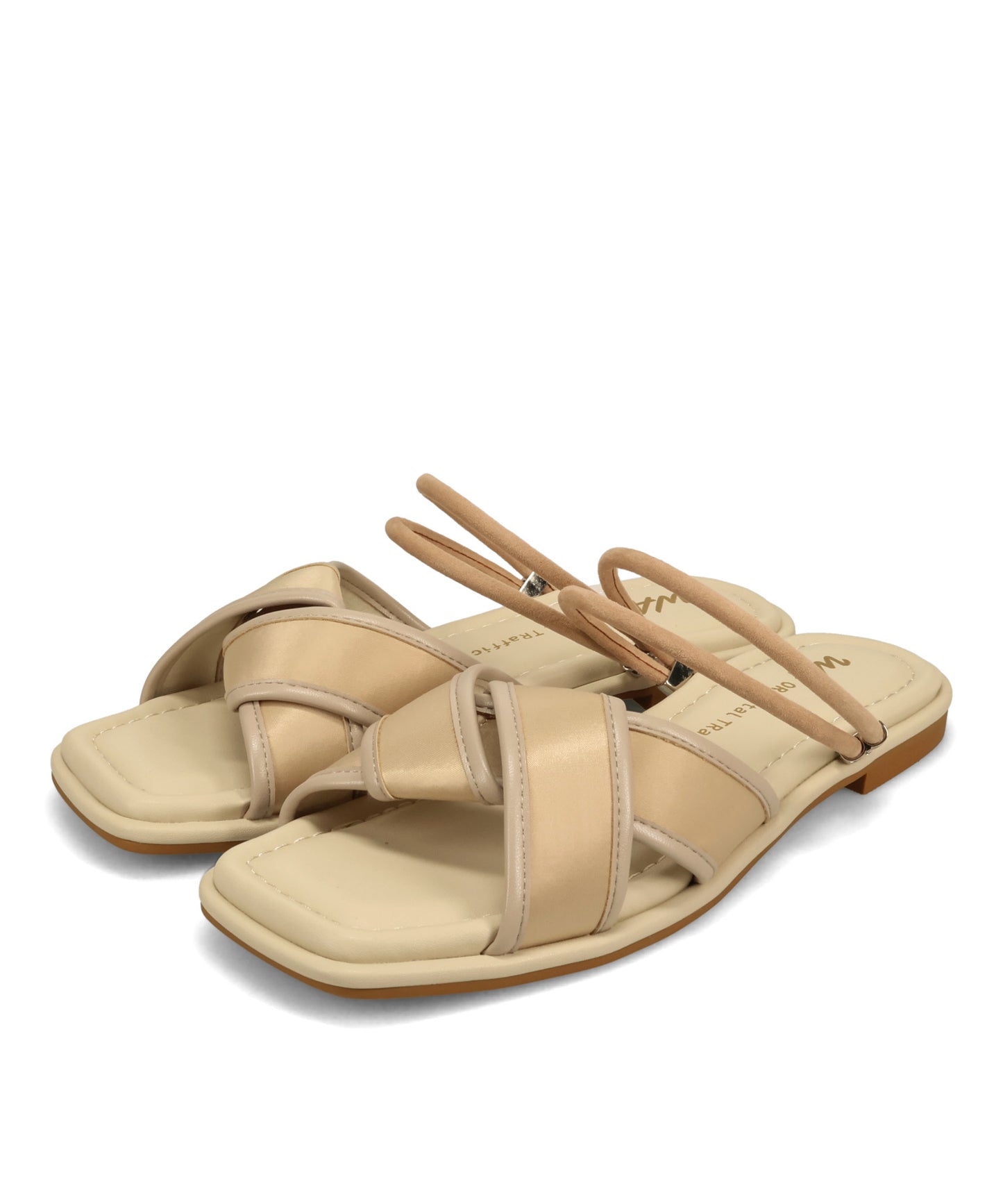 【WEB先行予約/5月中旬発売予定】バイカラー配色2wayミュールサンダル/62206