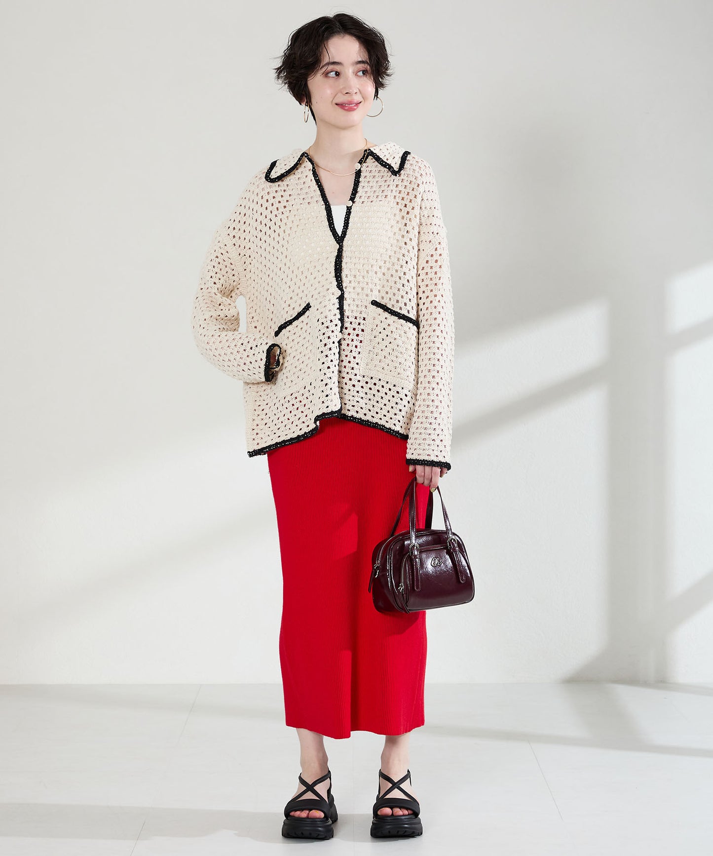 【カタログ掲載アイテム】クロスデザイン厚底サンダル/62207