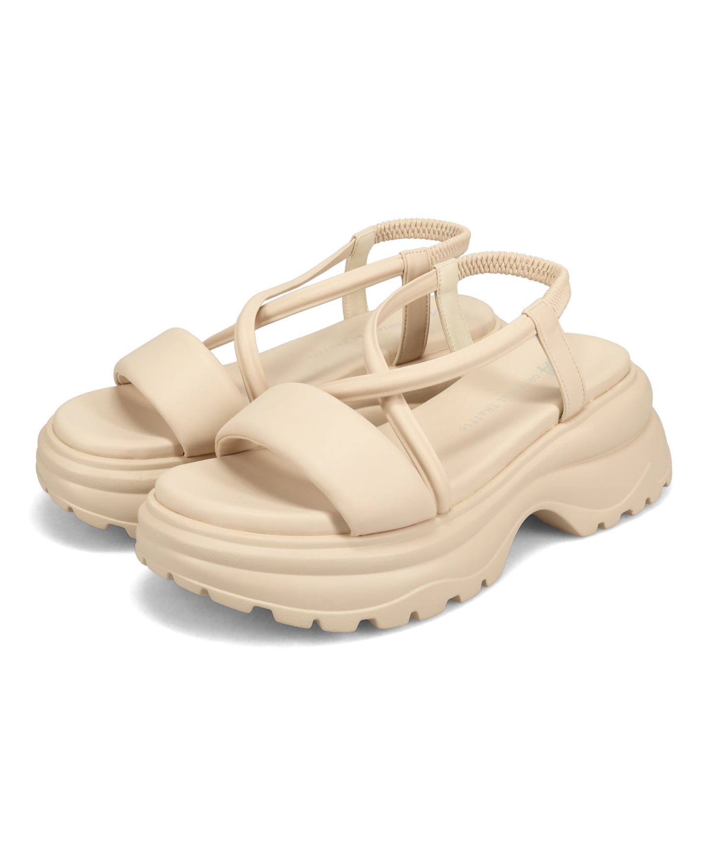 【カタログ掲載アイテム】クロスデザイン厚底サンダル/62207