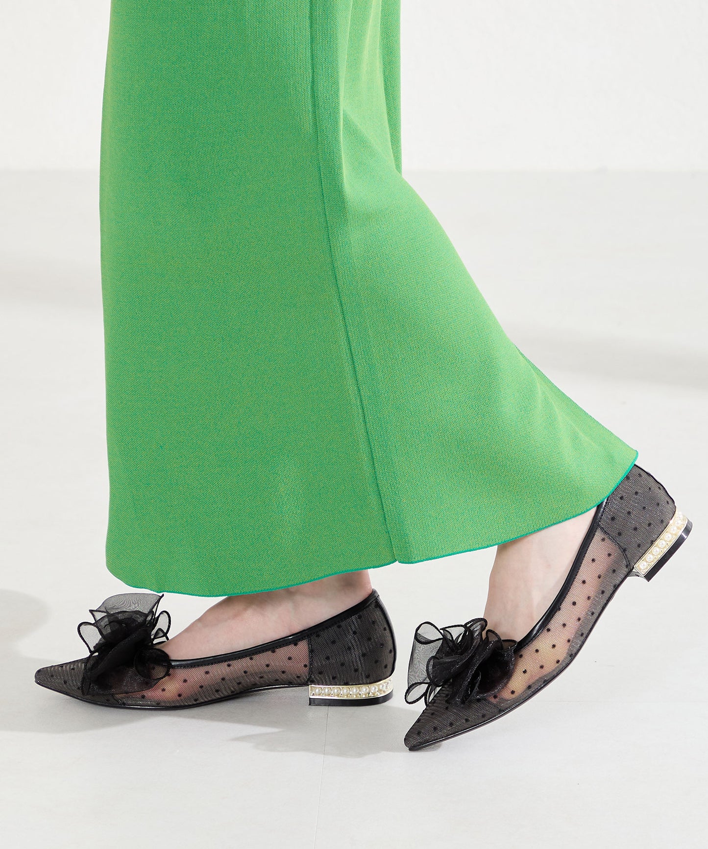 チュールリボンシアーパンプス/66101