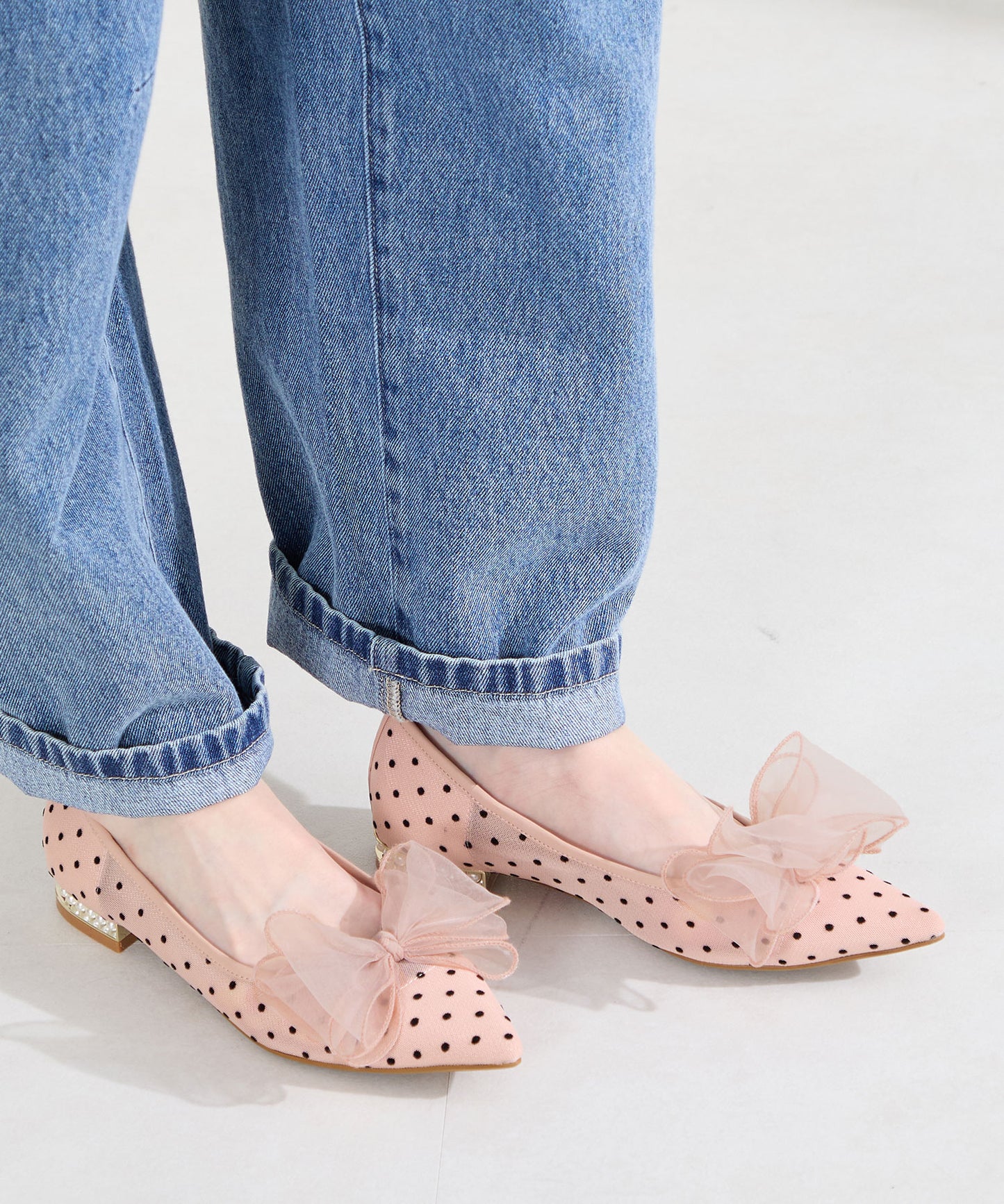 チュールリボンシアーパンプス/66101