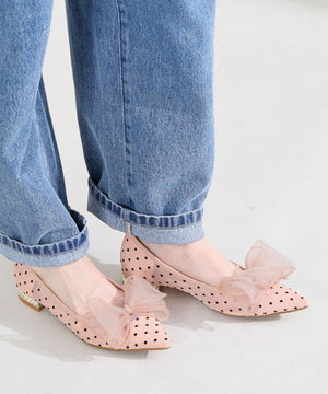 チュールリボンシアーパンプス/66101