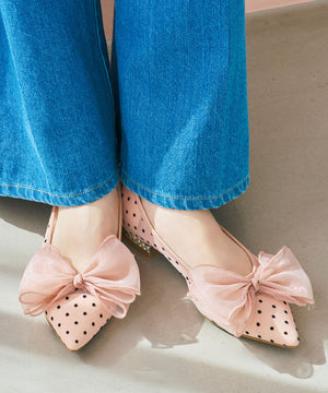 チュールリボンシアーパンプス/66101