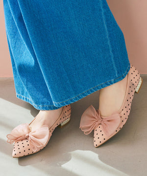 チュールリボンシアーパンプス/66101