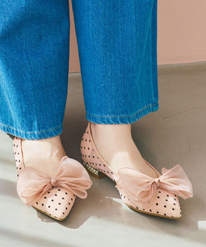 チュールリボンシアーパンプス/66101