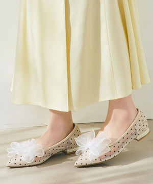 チュールリボンシアーパンプス/66101