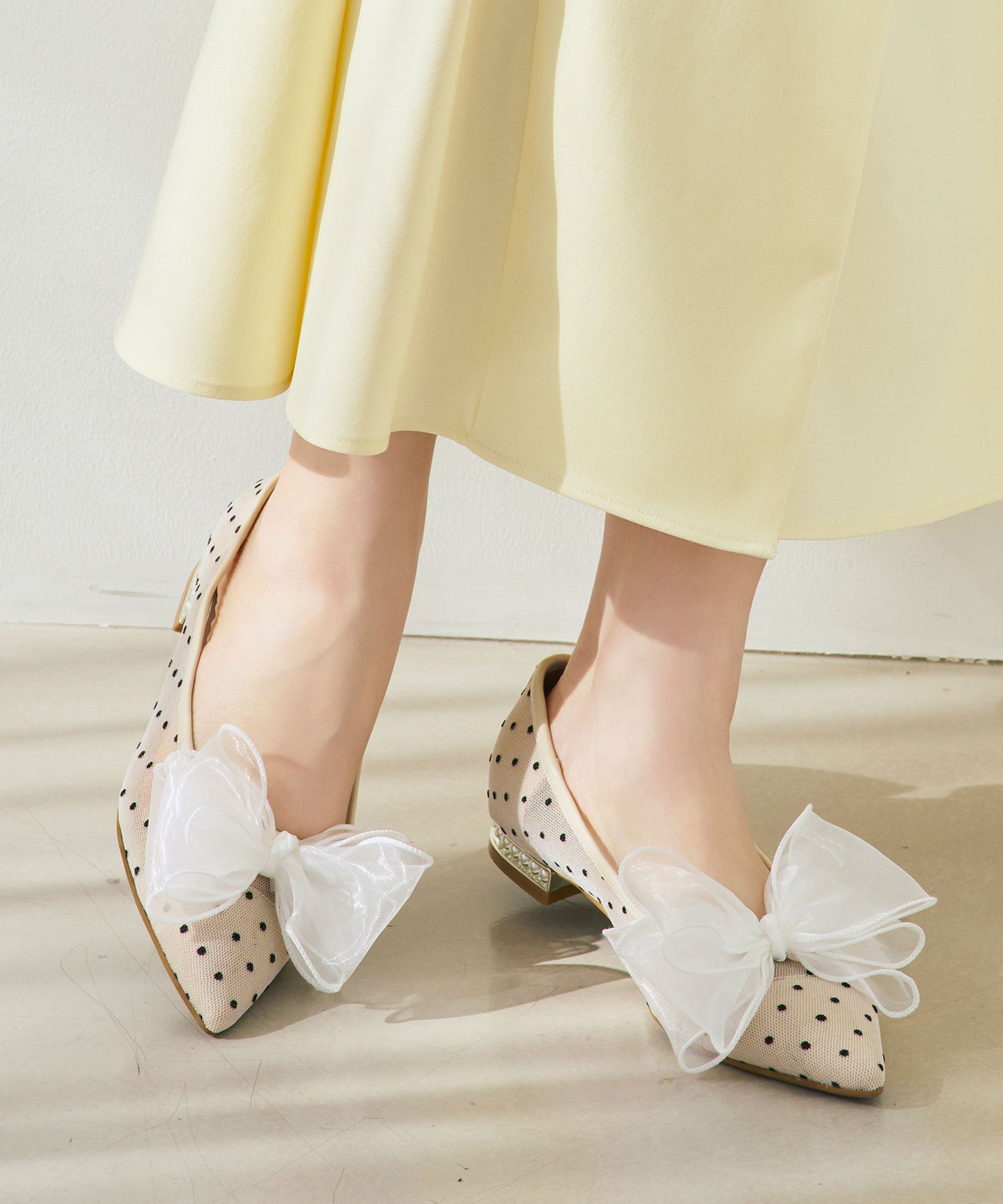 チュールリボンシアーパンプス/66101
