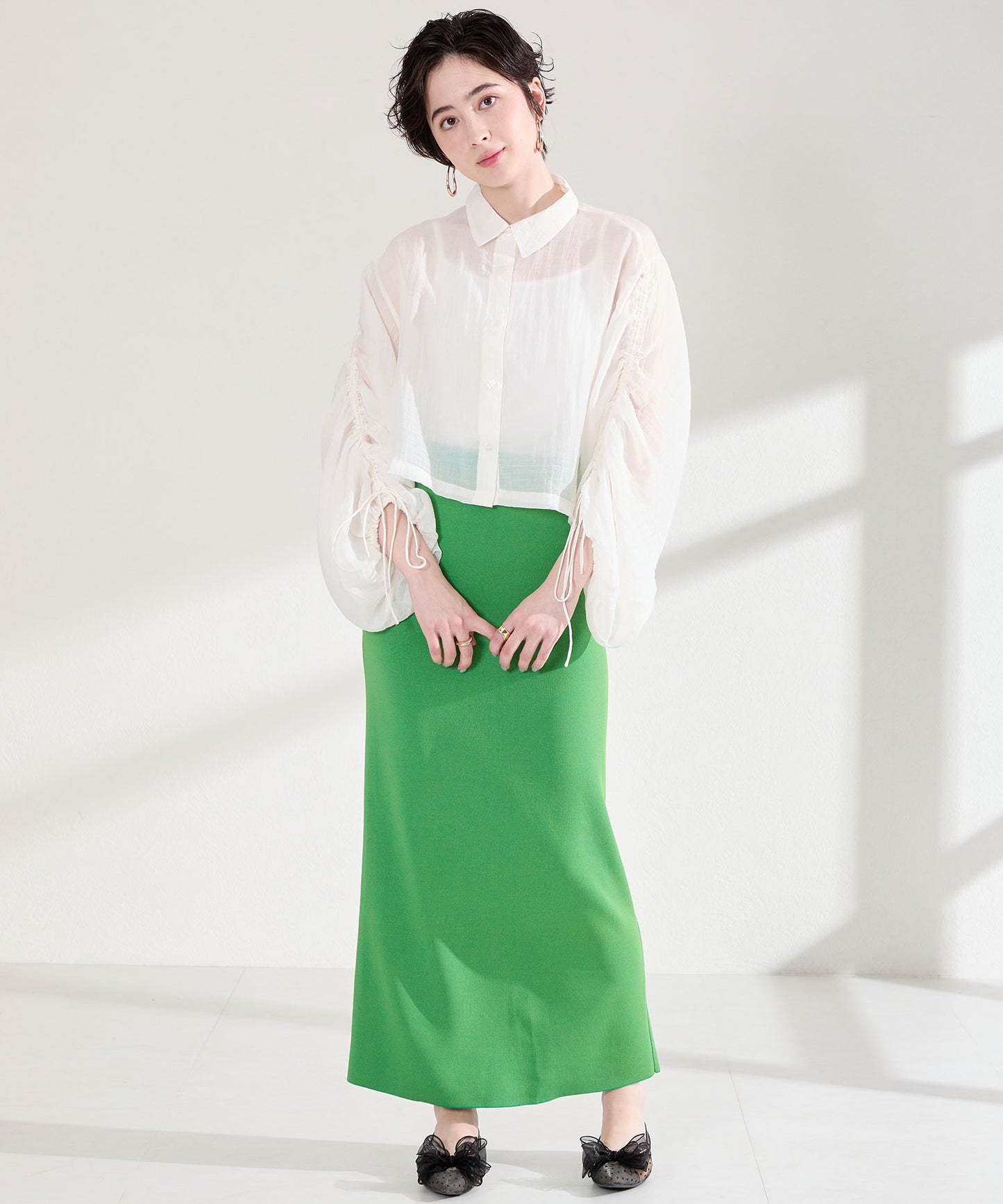 チュールリボンシアーパンプス/66101