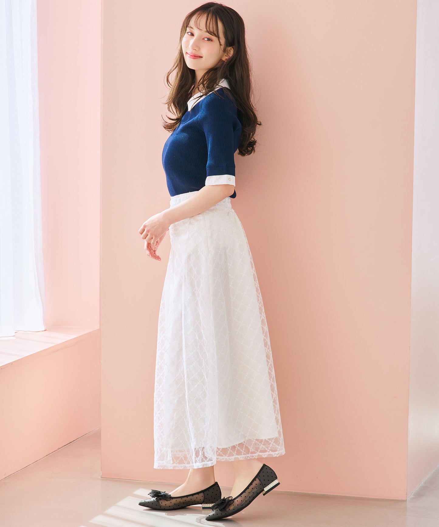 チュールリボンシアーパンプス/66101