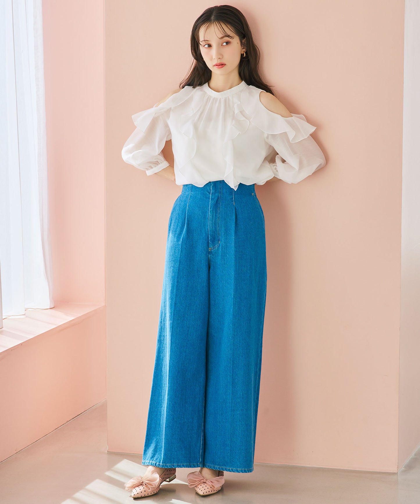 チュールリボンシアーパンプス/66101