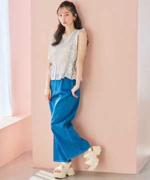 ビジューボタンキルティングスポーツサンダル/66204