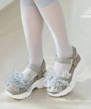 フリルチュールボリュームソールサンダル/66205