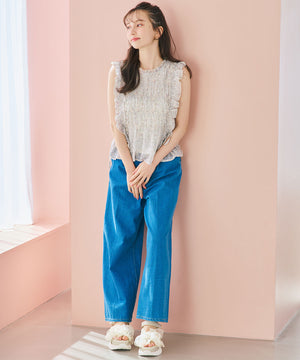 フリルチュールボリュームソールサンダル/66205