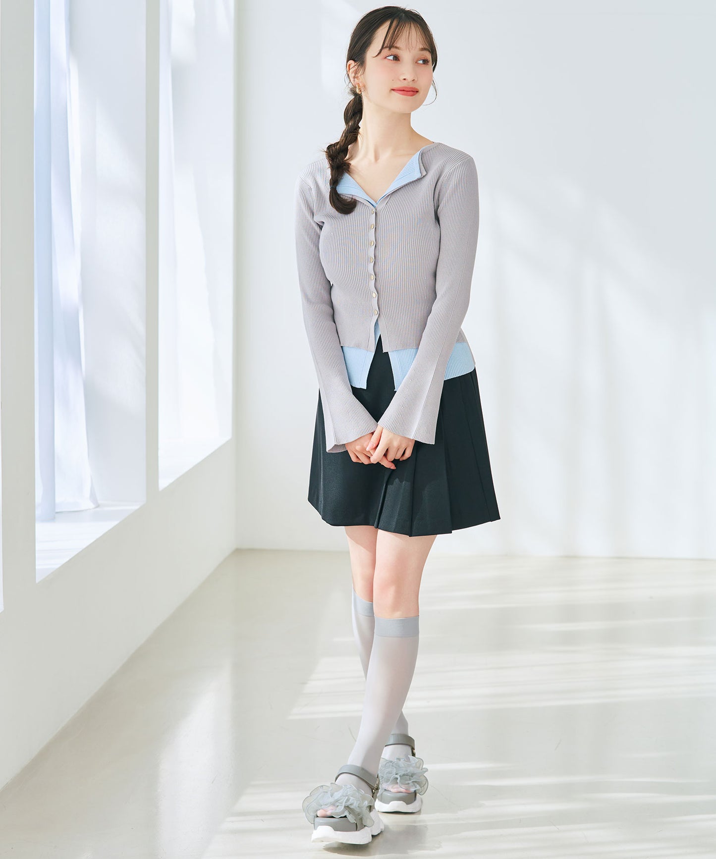 フリルチュールボリュームソールサンダル/66205