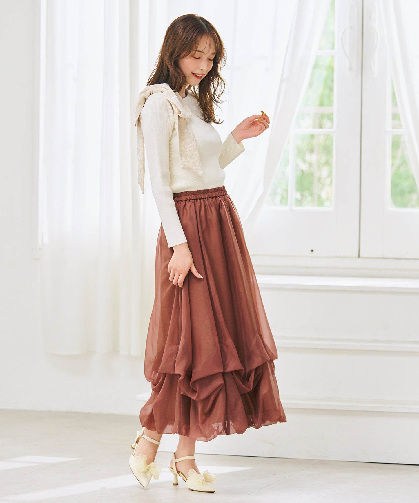 【店舗限定】ビッグリボンバックストラップパンプス/66303