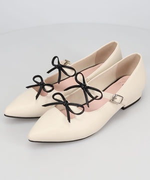 【店舗限定】ダブルリボンストラップパンプス/66310