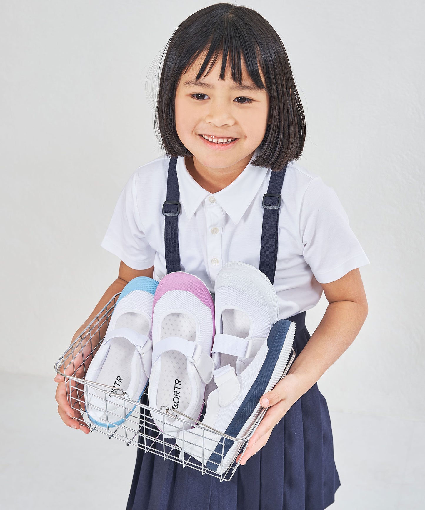 【WEB限定/KIDS】ゴムストラップスクールシューズ/K-533