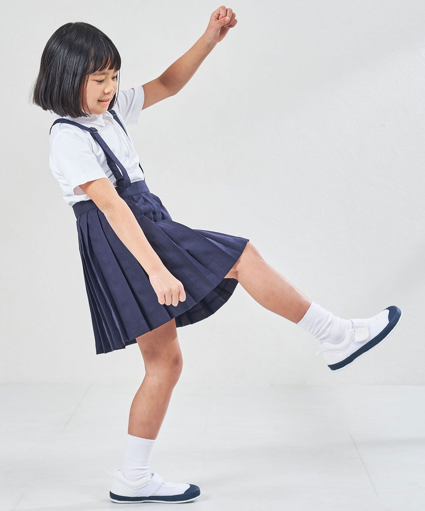 【WEB限定/KIDS】ゴムストラップスクールシューズ/K-533