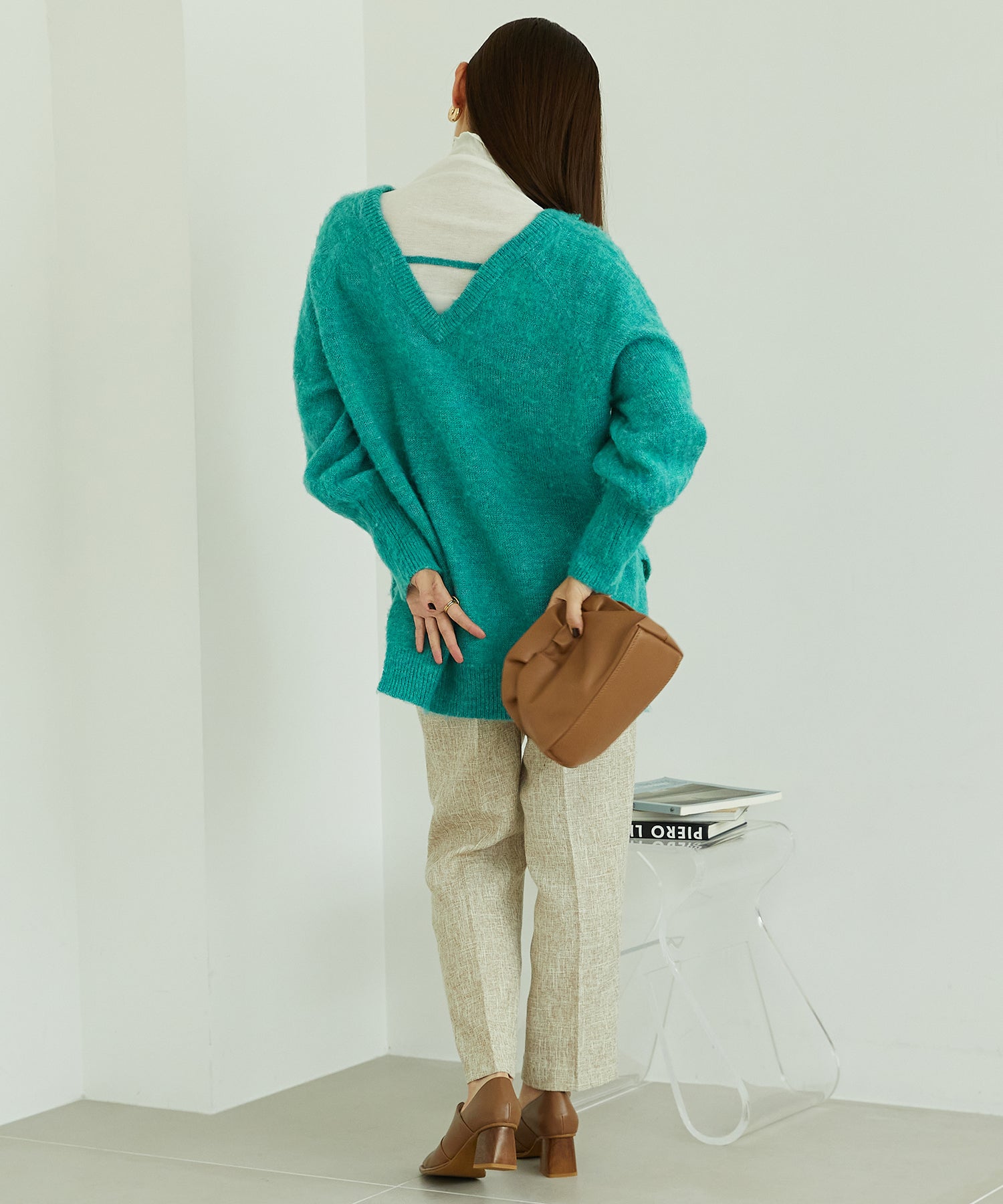 メランジVネックニットプルオーバー/MO33N06 – ORIENTALTRAFFIC