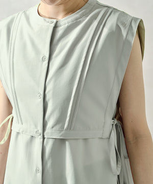 エプロンカラーノースリブラウス/AC1035