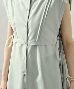 エプロンカラーノースリブラウス/AC1035