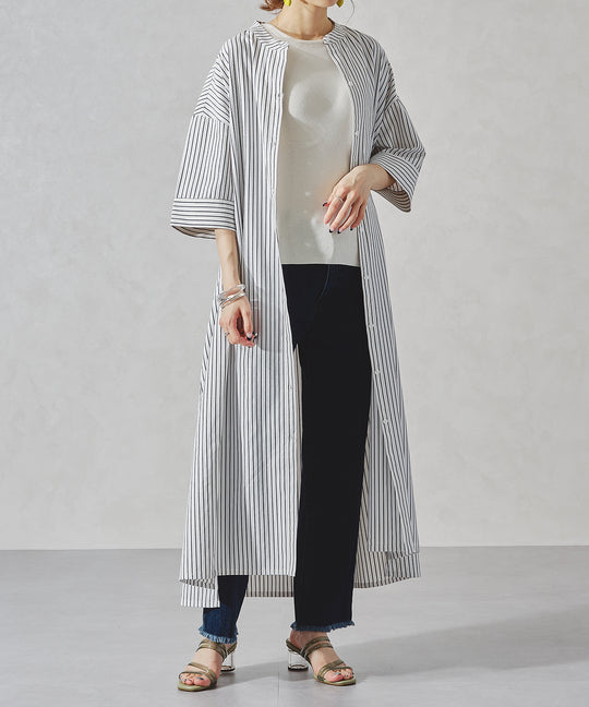 ストライプシャツワンピース/AC1056