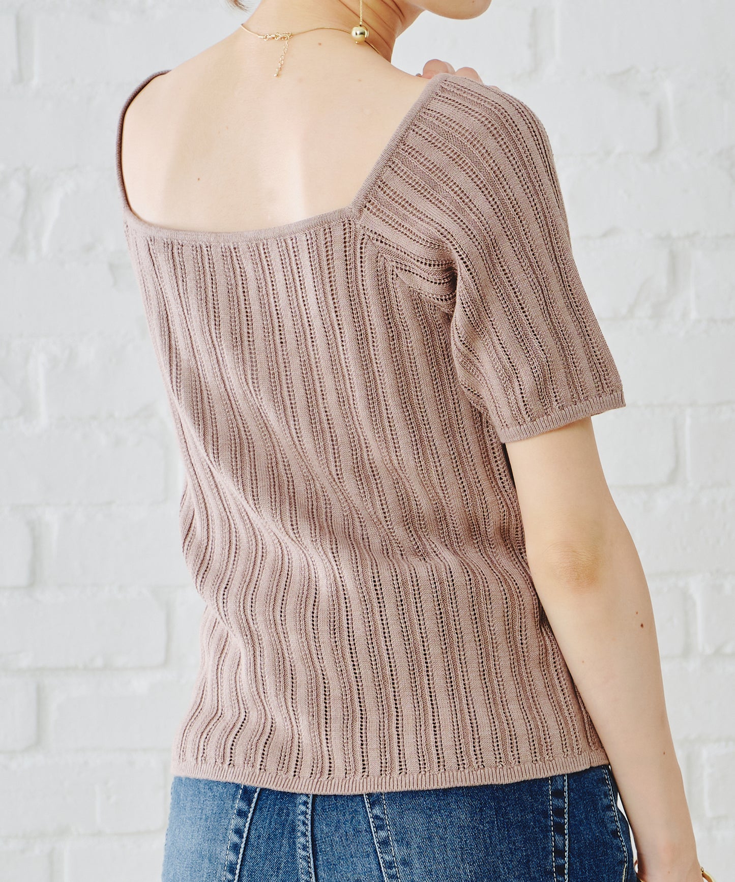 アイレット柄ニットトップス/AC1102