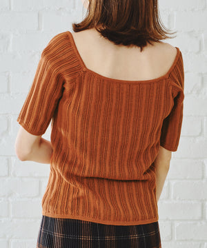 アイレット柄ニットトップス/AC1102